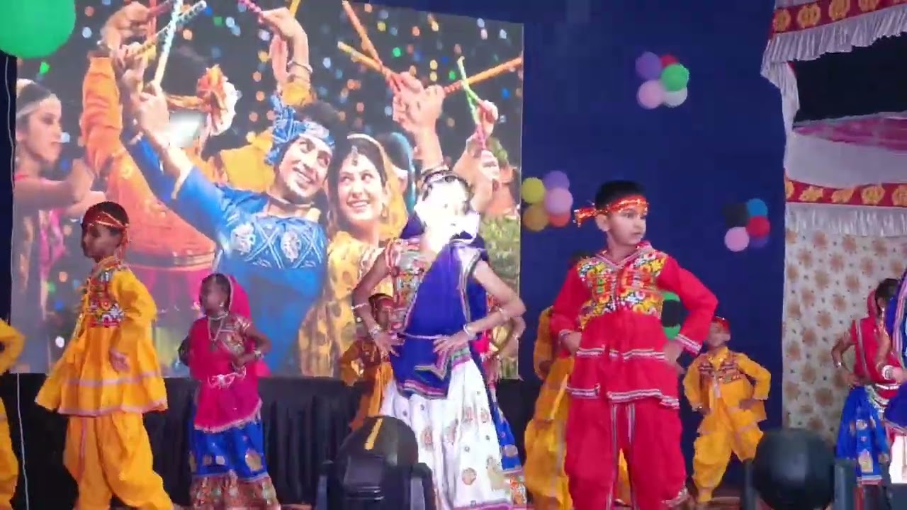 Chaugada tara+Radhe radhe group dance of my daughter neeharika in her school anual function 