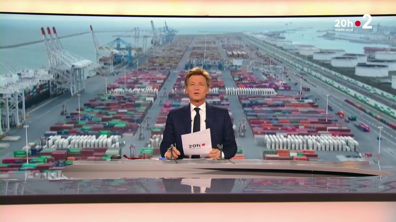 Journal de 20h00 - France 2 - Le port du Havre en ébullition avant les fêtes