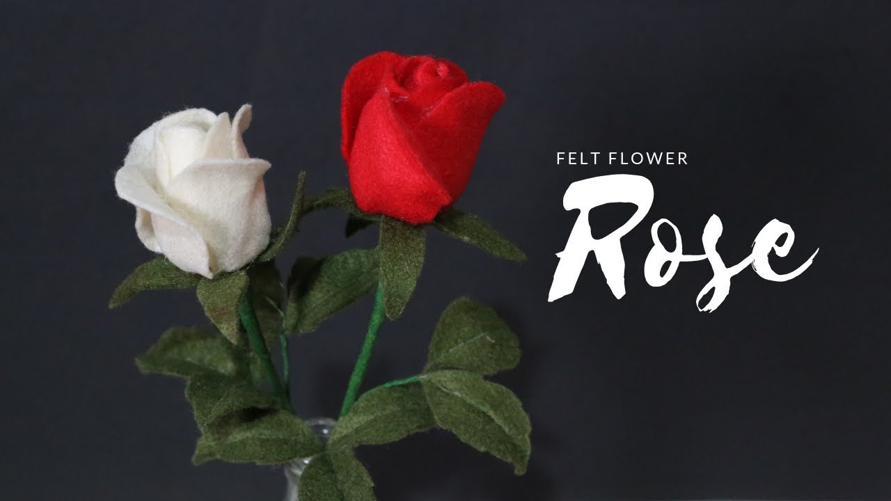 artificial flowers | cara membuat bunga mawar dari kain flanel | DIY FELT ROSE FLOWERS |