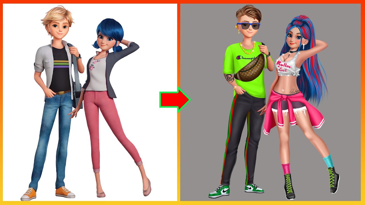 Ladybug Catnoir Miraculous Dress Up - Miraculous Cartoon Characters Clothes SWITCH UP Fashion