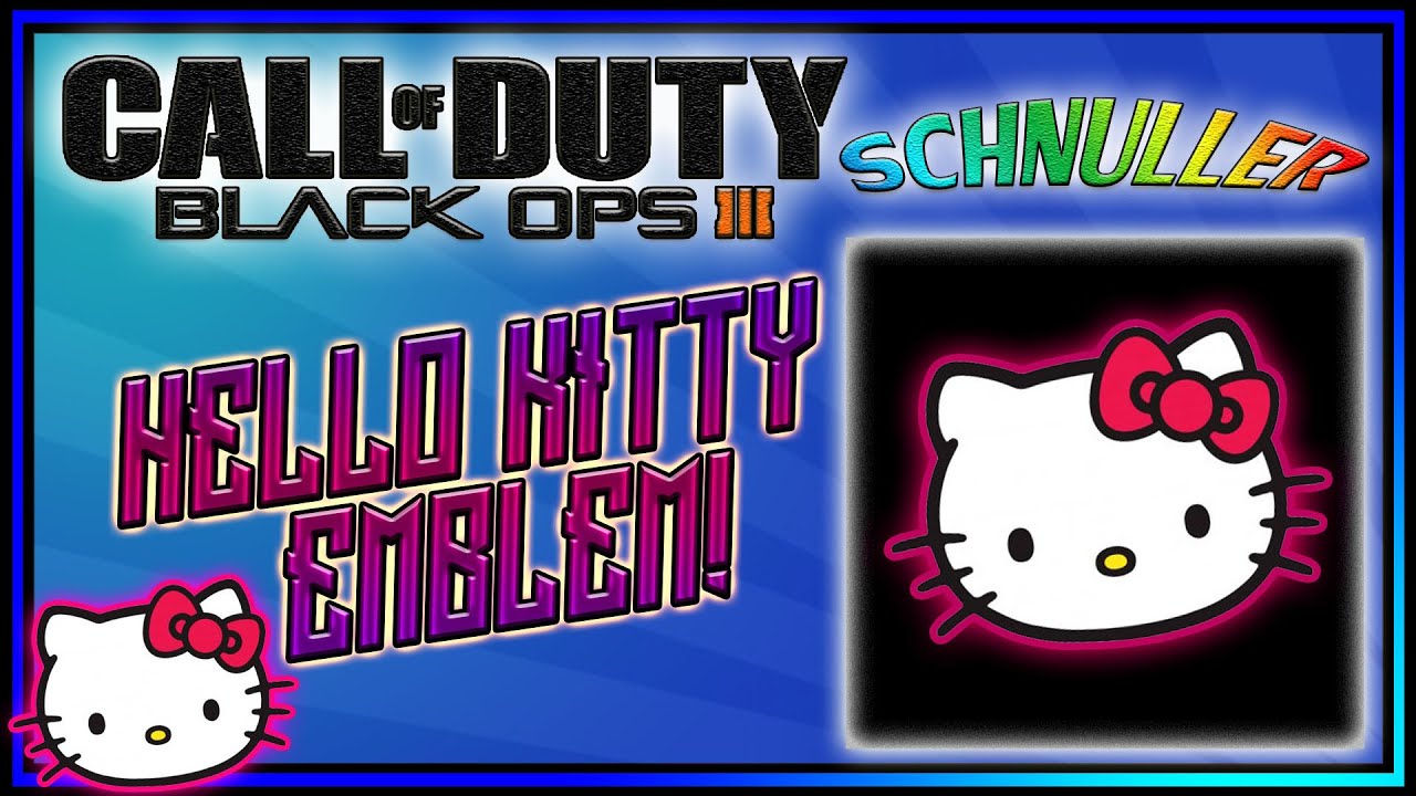 Hello Kitty Logo Emblem: COD Black Ops 3 Emblem Tutorial! Hello Kitty Emblem Bo3