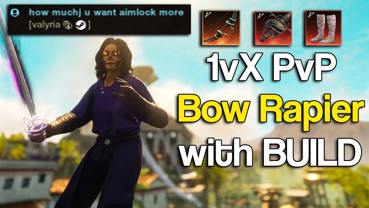 1vX PvP with Bow Rapier + BUILD in New World:Aeternum