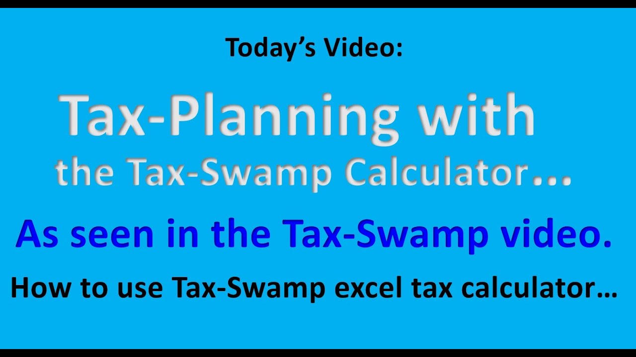 EXPOSED - Tax Planning in 10 minutes using IRS 1040 excel calculator.