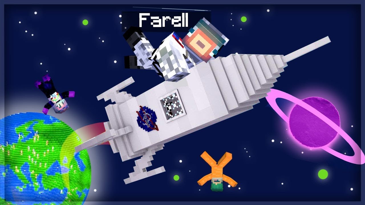 Zostałem ASTRONAUTĄ w Minecraft!  ( pierwsza łybka w kosmosie! )