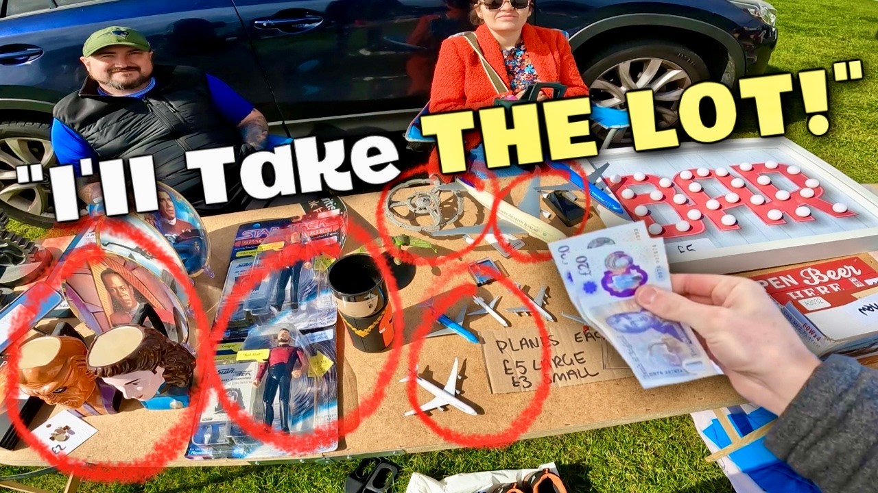 I CLEARED Their Stall At The End Of The Car Boot Sale!