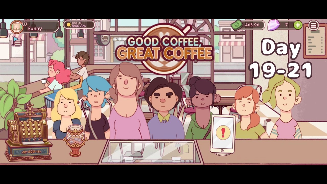 Day 19-21 - Good Coffee, Great Coffee - Gameplay Walkthrough | Part 12 (Android, iOS)