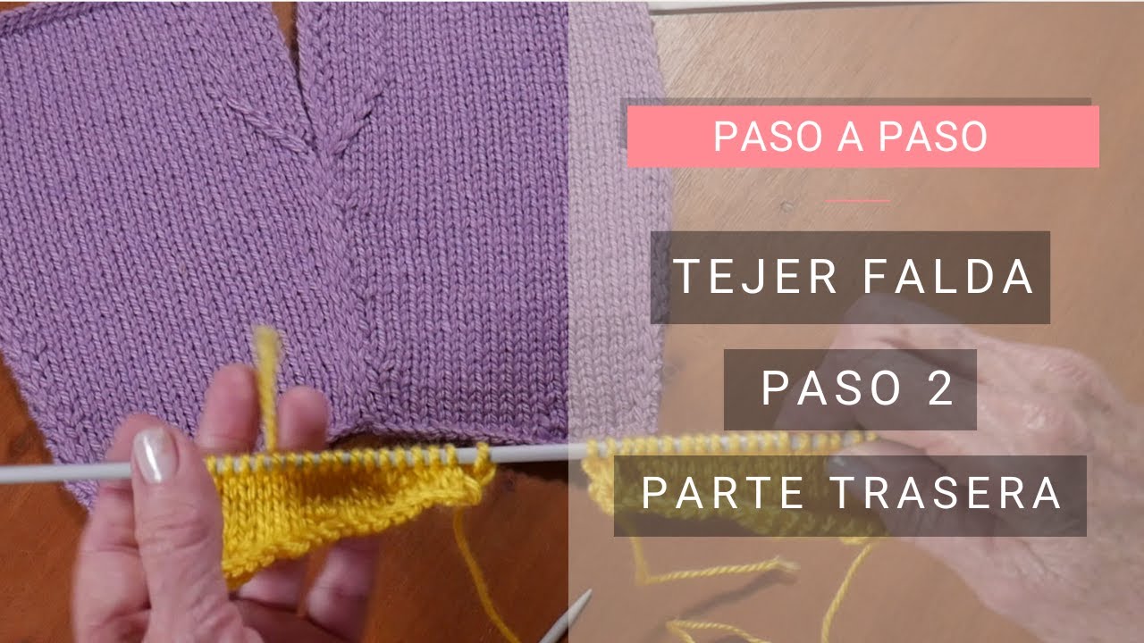 Cómo tejer falda recta fácil y sentadora 🧶 Paso 2 - Tejer con Lucila