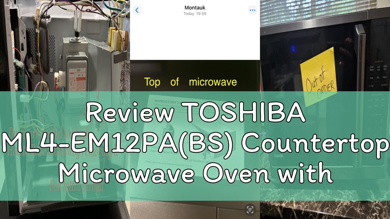 Review TOSHIBA ML4-EM12PA(BS) Countertop Microwave Oven with Stylish Design As Kitchen Essentials, S