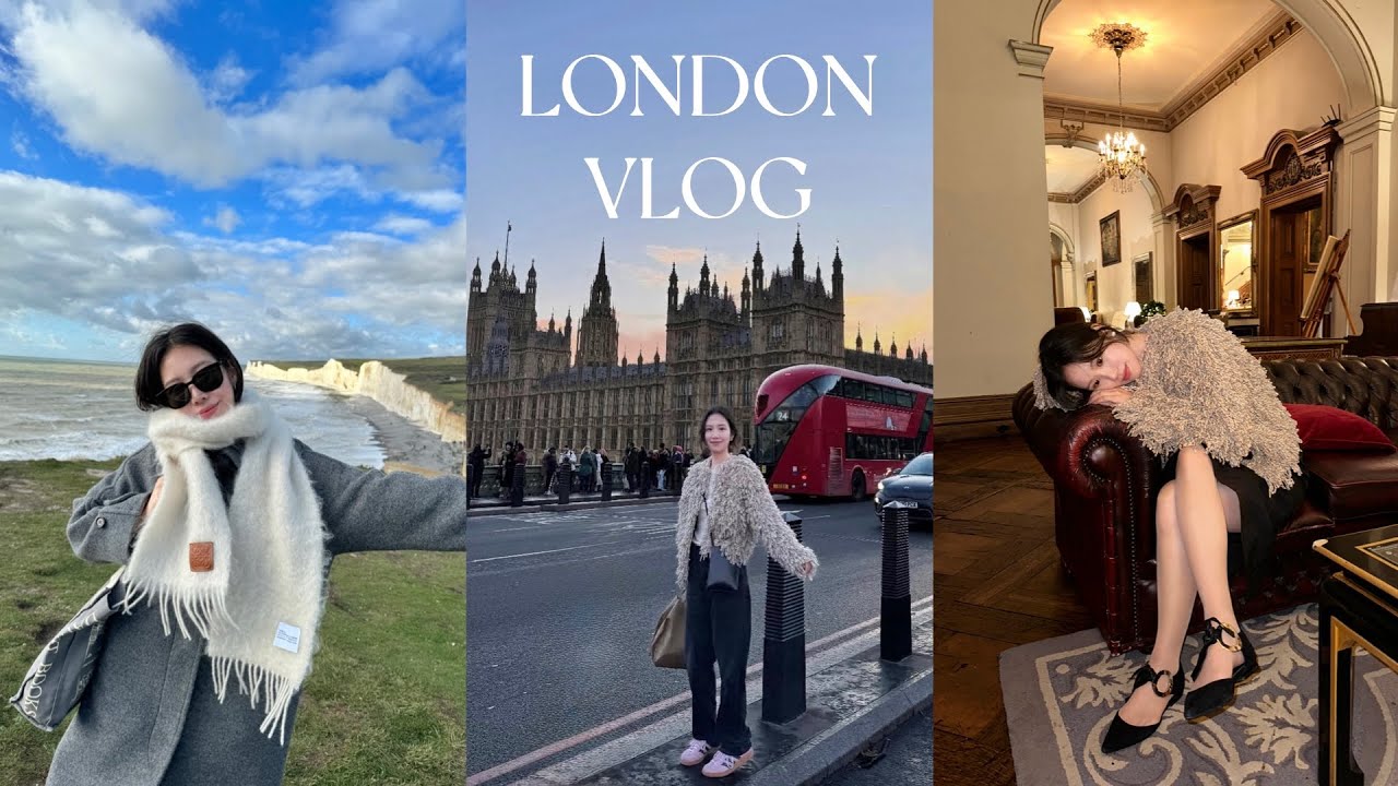 vlog🇬🇧 런던 브이로그. 빅벤 포토존. 세븐시스터즈. 브라이튼. 영국에서 결혼식. 소매치기 당한썰🥲소호 맛집. 카페. kiln. 와치하우스. 버로우마켓. 해크니. 연말런던˳༚✨