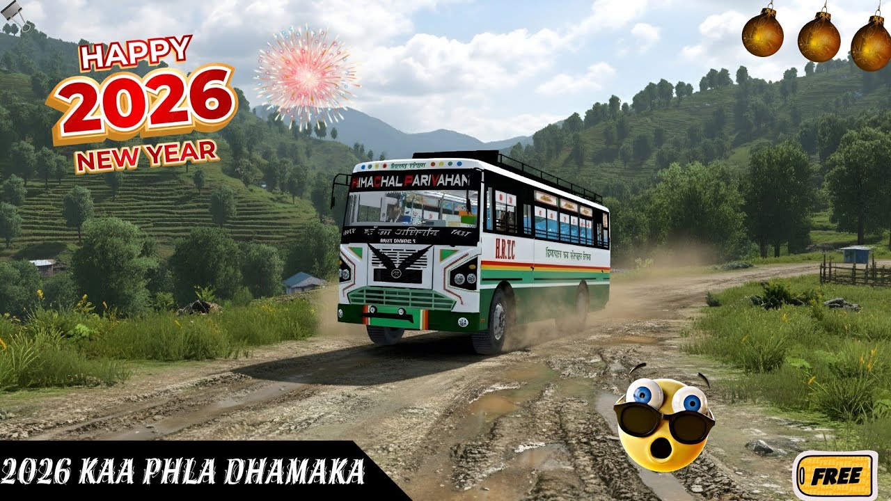 DOWNLOAD☆||HRTC TATA ACGL BS-4|| Happy new year 2026 || #happynewyear #automobile #hrtc #bussid 