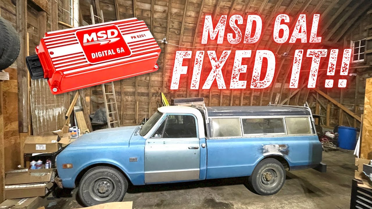 Установка коробки передач MSD 2601 6A на пикап Chevrolet C20 1968 года с HEI! УСТРАНЕН ВПУСКНОЙ С...