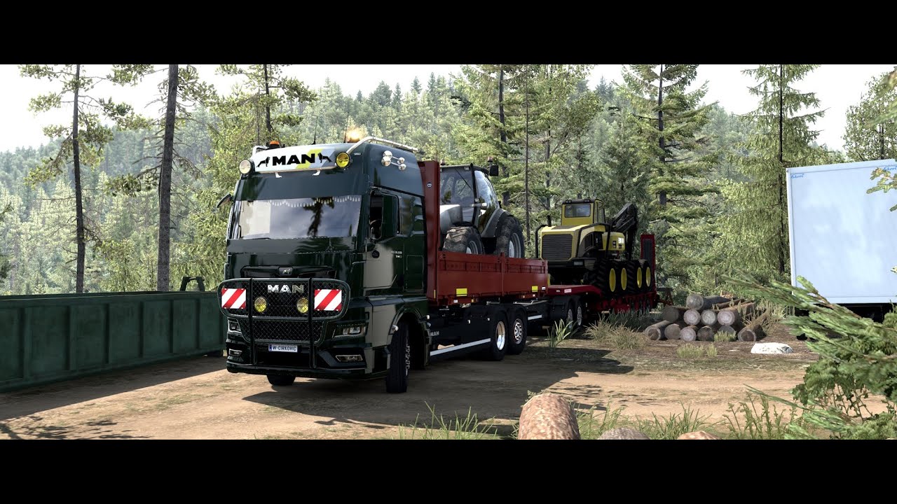 ETS2: Heavy cargo to the forest - MAN TGX GX [580HP] - RPM  v1.52