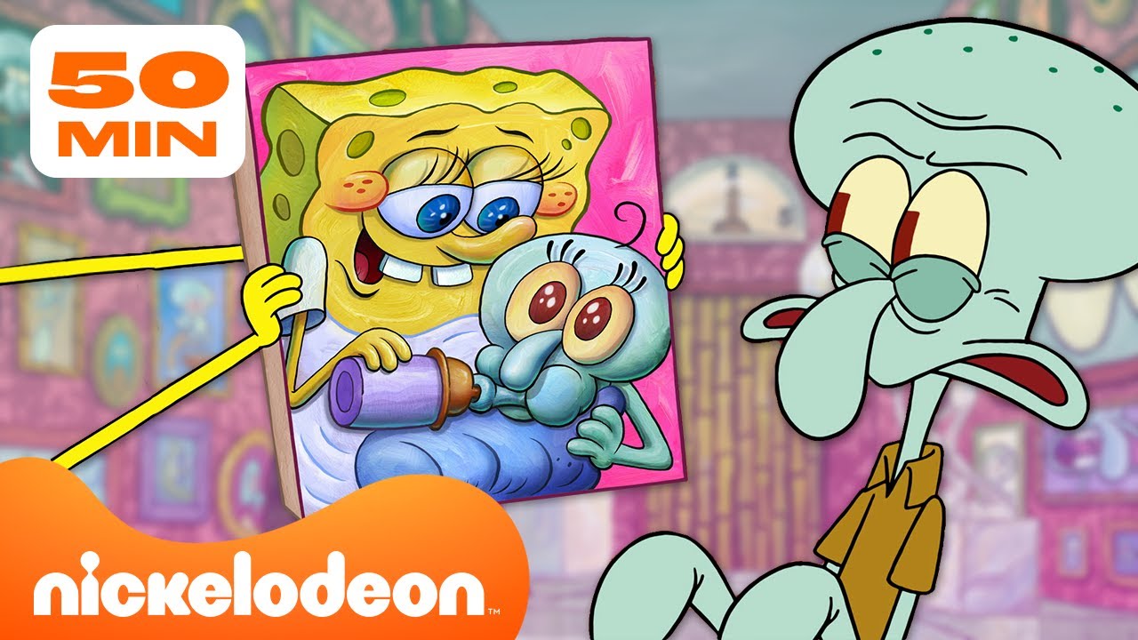SpongeBob | Najlepsze chwile w domu Skalmara | 50-minutowa składanka | Nickelodeon Polska