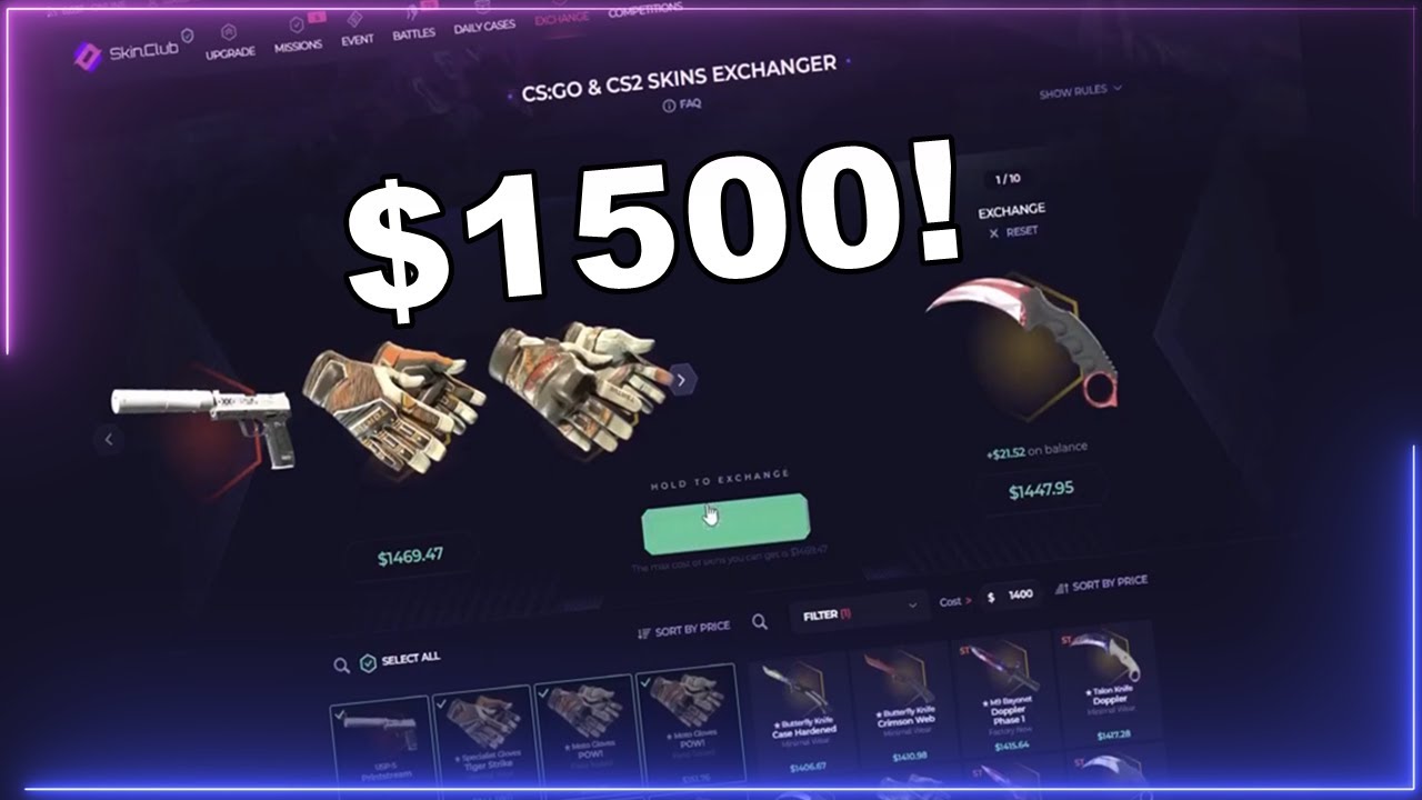$1500 KARAMBIT WITHDRAW! SKIN CLUB