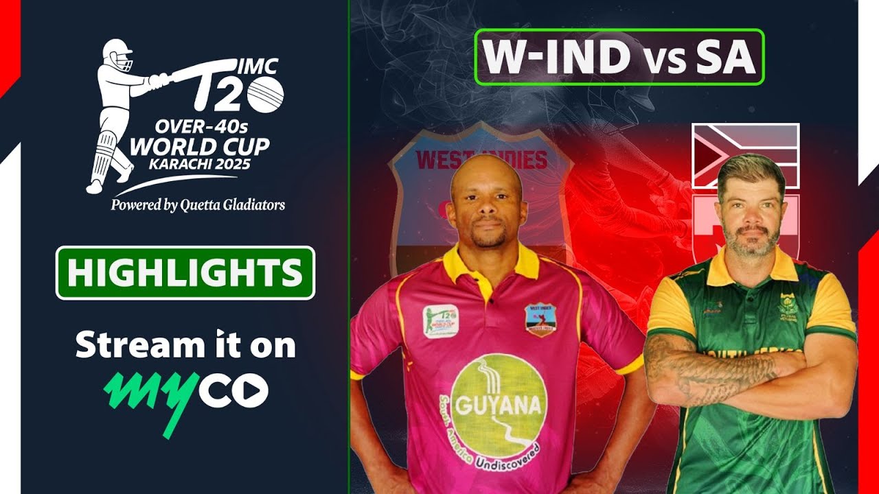 Full Match Highlights | South Africa vs West-Indies | IMC Over-40s T20 World Cup 2025