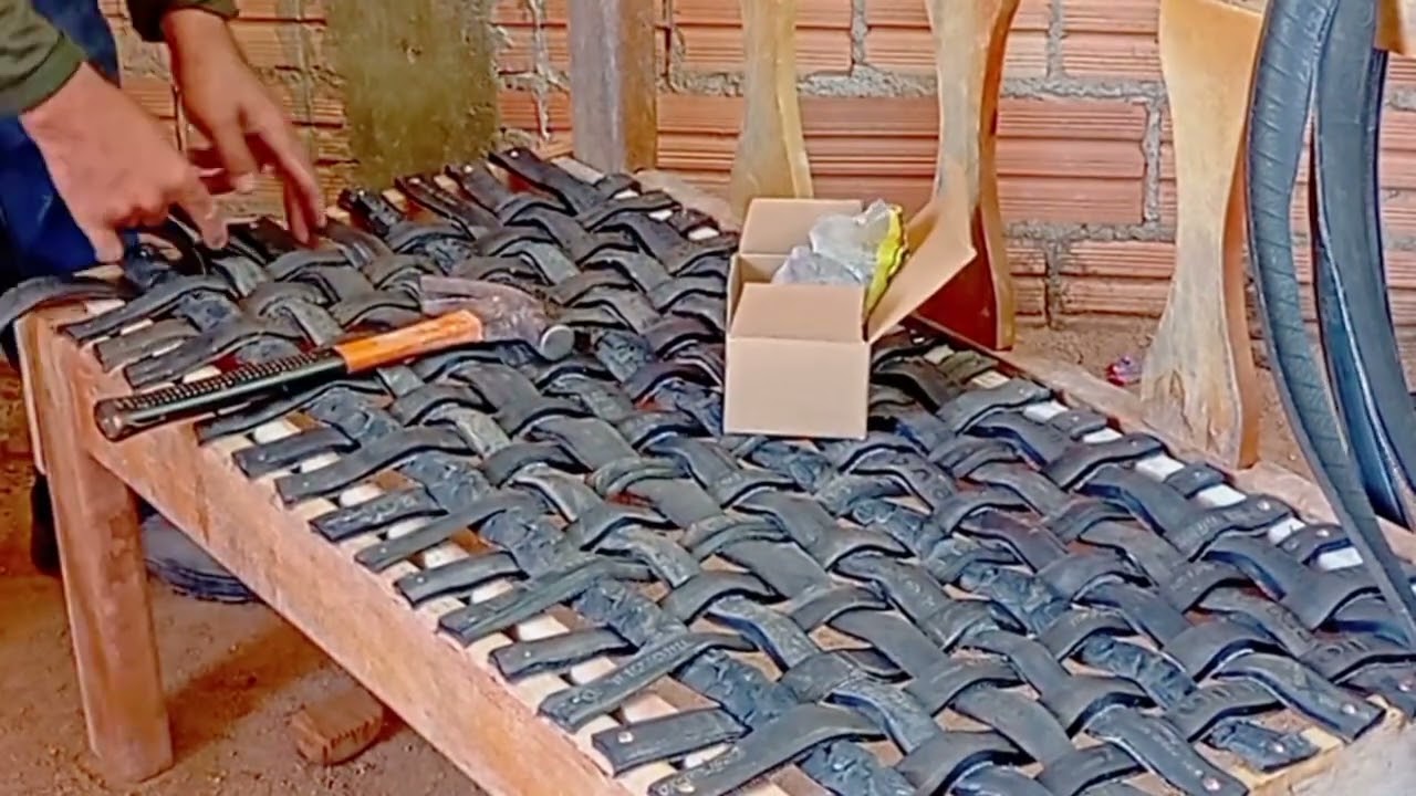 Transformando Pneu Velho em Banco Incrível Artesanato com Reciclagem ♻️🛠️ #dicas #criatividade #diy