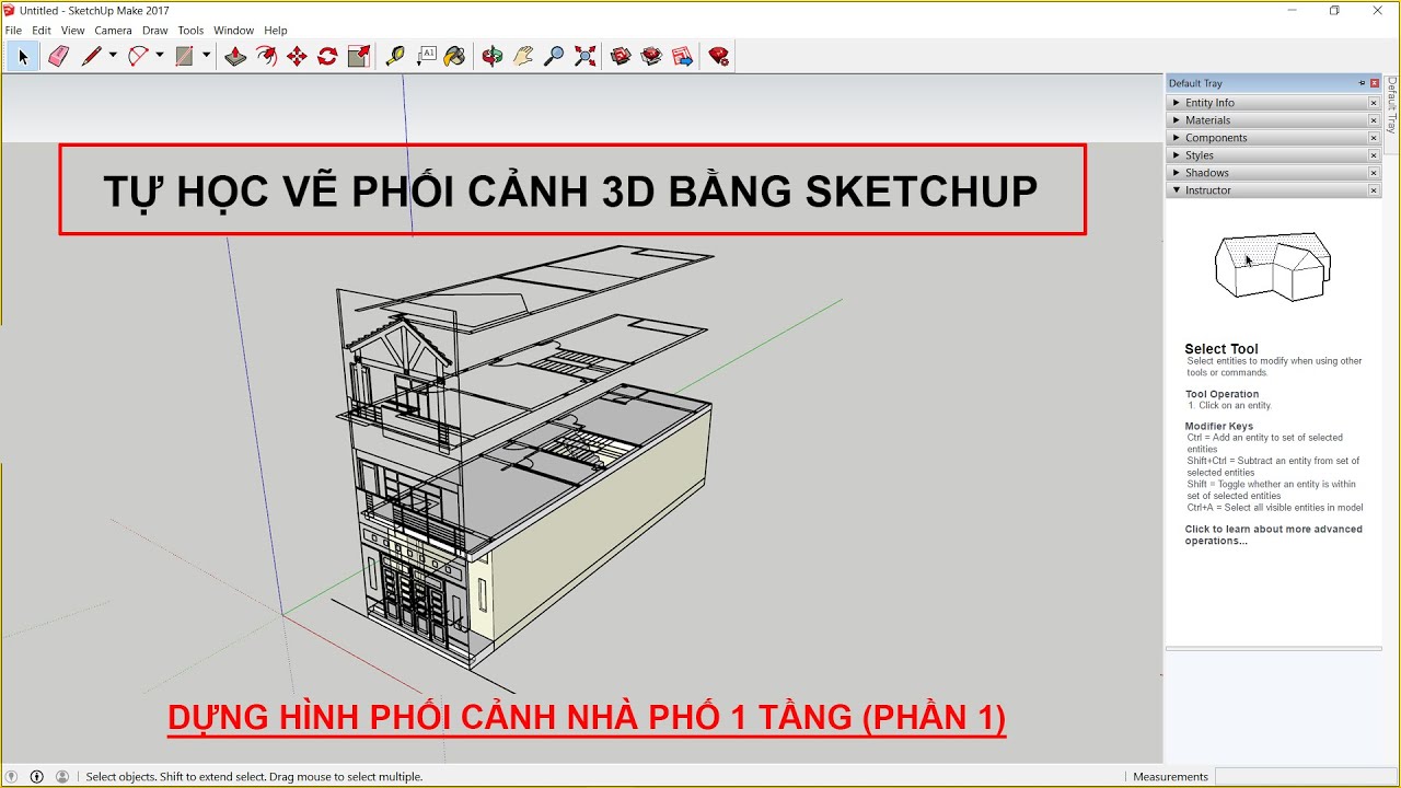 DỰNG HÌNH PHỐI CẢNH 3D SKETCHUP TỪ FILE AUTOCAD 2D