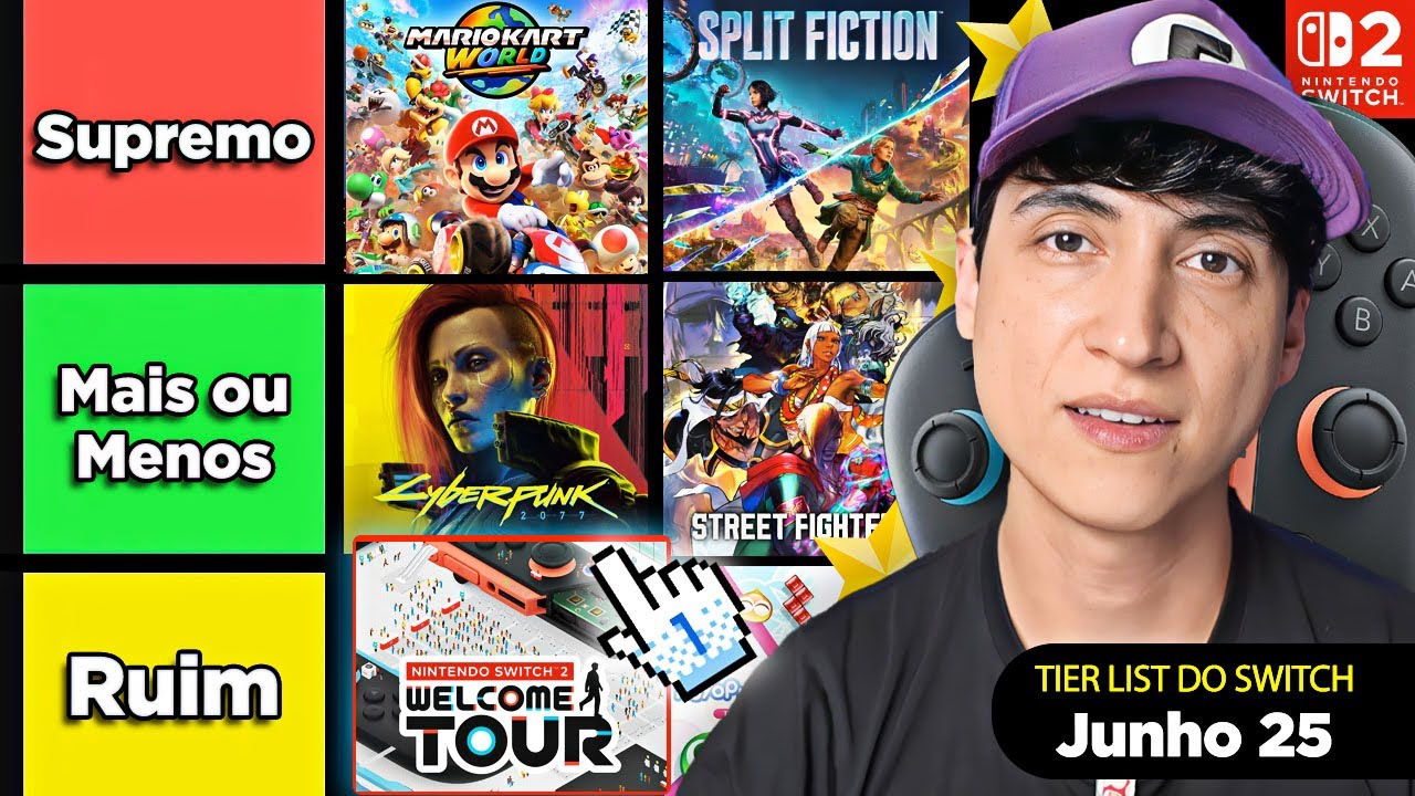JOGUEI 20 JOGOS de Switch 1 e 2 pra te dizer qual vale a pena! | Tier List Switch: Junho 2025