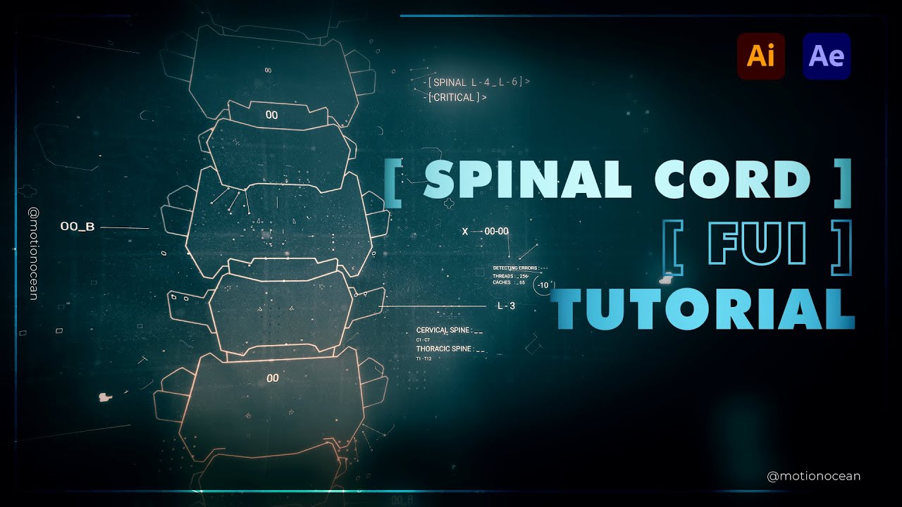 Spinal Cord | FUI Design | Tutorial | Motion graphics