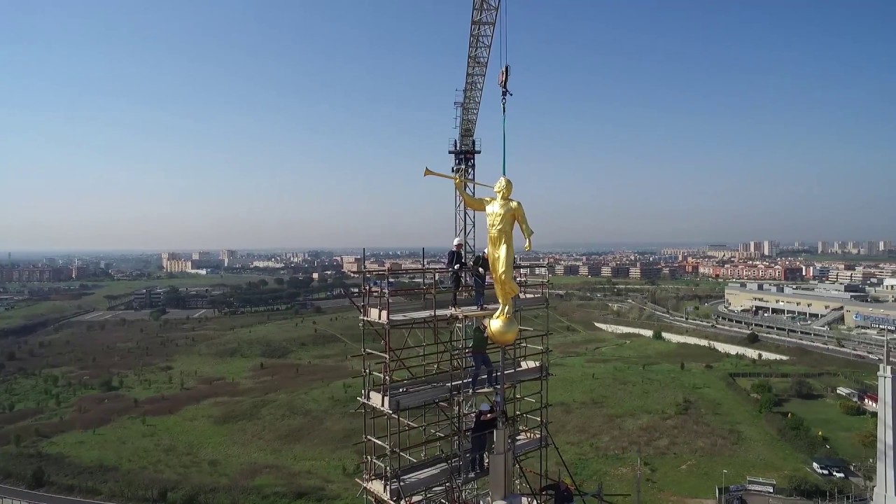 Posa statua Moroni veduta aerea1