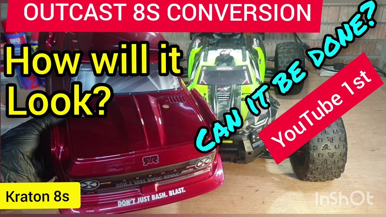 Installing Arrma OUTCAST 8S body on KRATON 8S. Will it work? What do I need? How to do it.