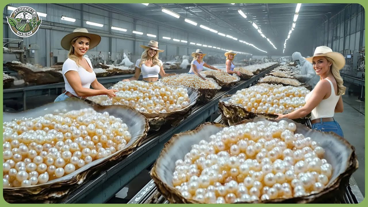 How Pearls Are Made - Fascinating Pearl Oysters Farming & Processing For Jewelry In Factory