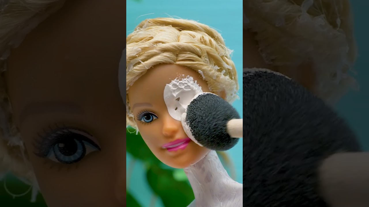 Barbie's Time Travel Makeover! 🕰️➡️🗿 Antique Doll DIY #shorts