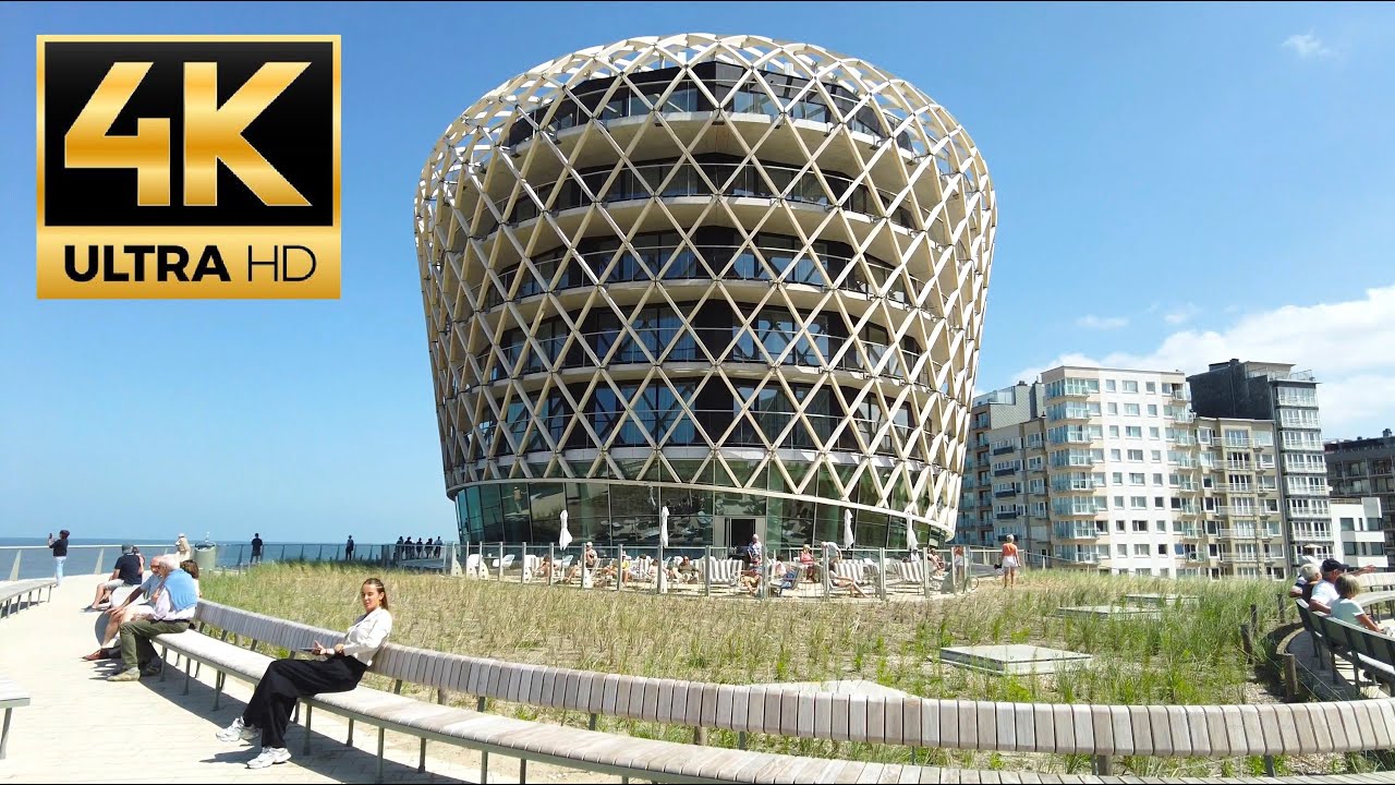 Middelkerke 🇧🇪 Belgium 🇧🇪 4K 60FPS NEW promenade and casino 🇧🇪 4K UHD
