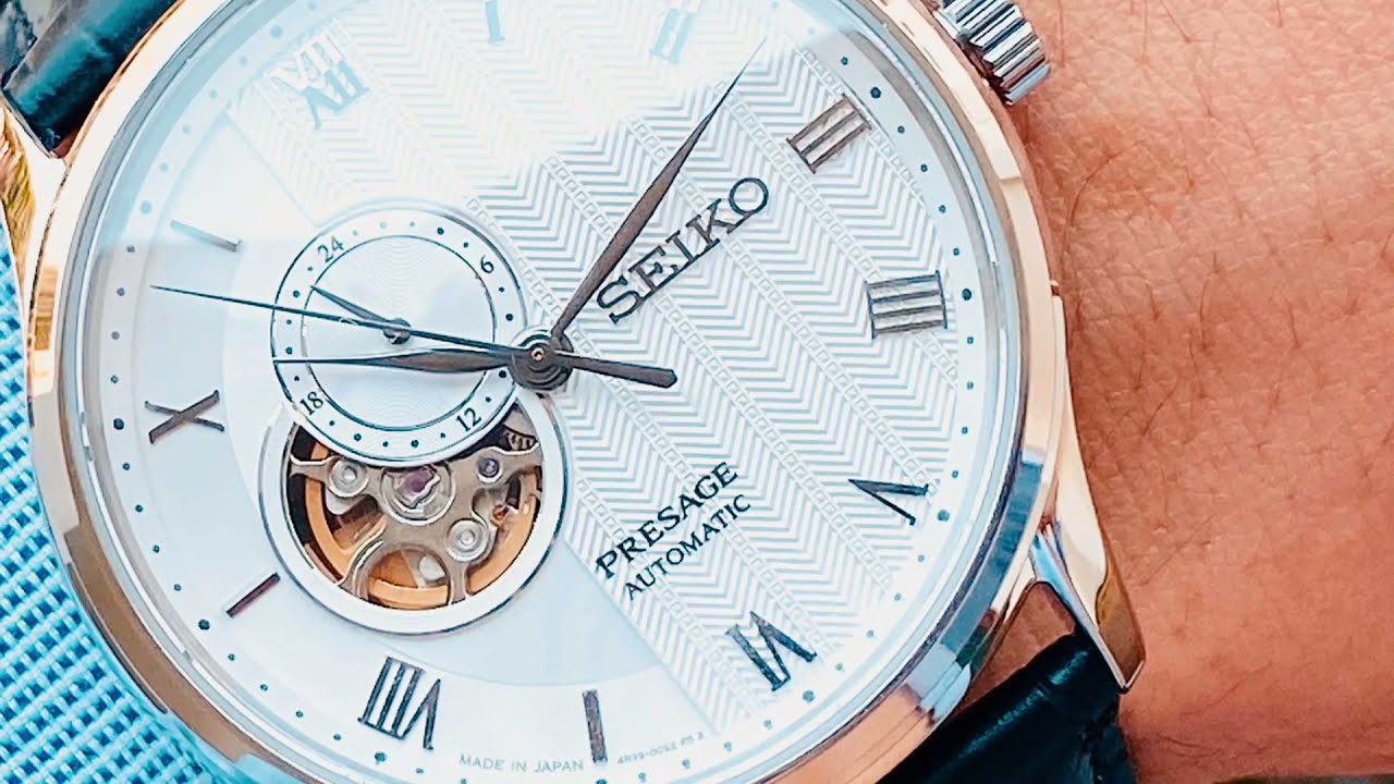 [SIMPLY THE BEST] Seiko Presage Open Heart White Leather - SSA379J1 - Made in Japan - Saigon Vietnam