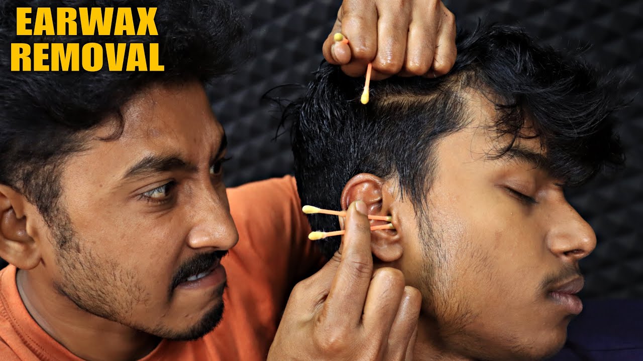 Oil Ear Massage | Ear Cleaning & Earwax Removal | Head Massage & Neck Cracking | Hair Cracking ASMR