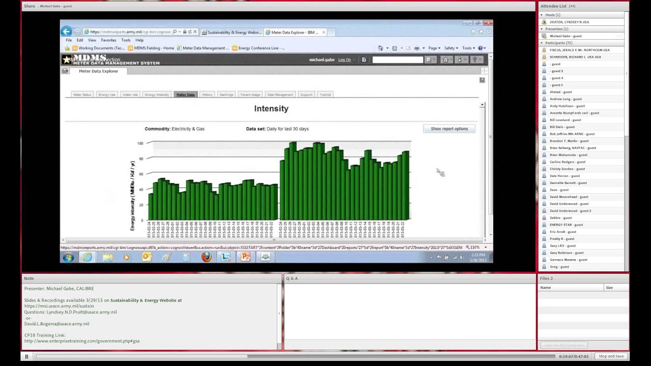 US Army Meter Data Management System (MDMS)