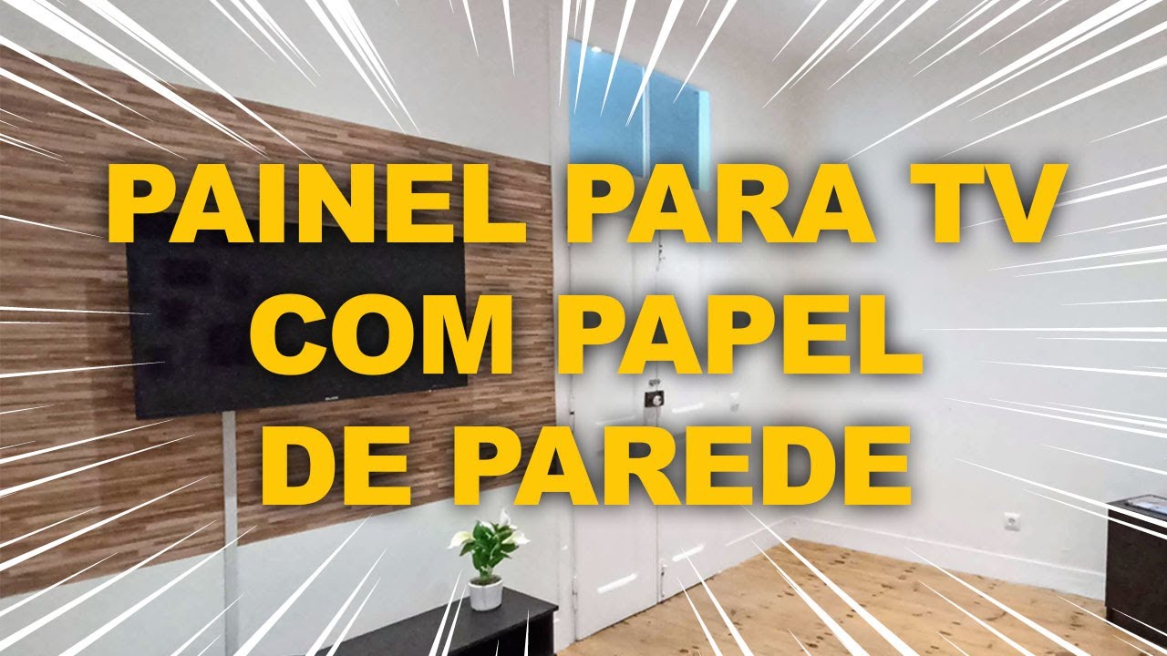 Painel de tv BARATO | Transformamos nossa sala economizando muito com papel de parede| DiY