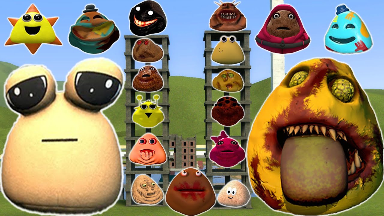 DESTROY ALL NEW 3D POU BOU'S REVENGE & ITALIAN BRAINROT FAMILY in TWIN TOWER Garry's Mod