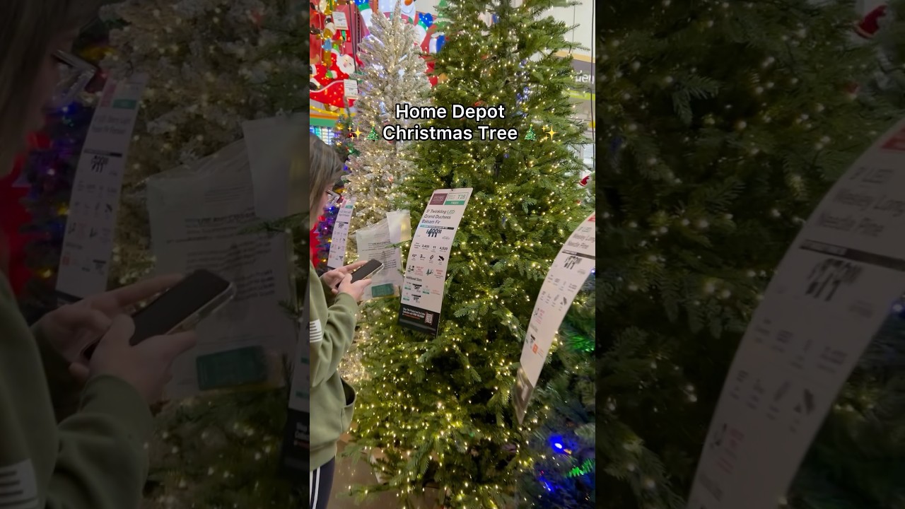 Viral Home Depot Christmas Tree 🎄✨ #viraltree #homedepotchristmas #christmas #christmastree