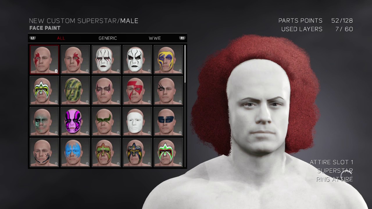 How to make Pennywise (IT) WWE 2K17