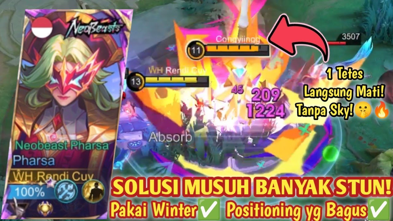 PHARSA DISAAT MUSUH BANYAK STUN? GINI CARA POSITION NYA! BUILD PHARSA TERSAKIT 2025 - MLBB