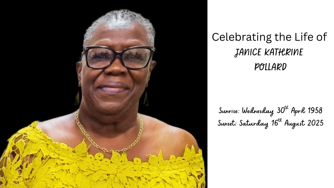 CELEBRATING THE LIFE OF JANICE KATHRINE POLLARD | THURSDAY 28TH AUGUST 2025