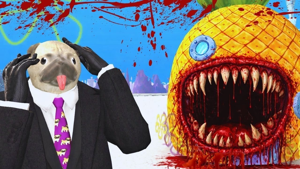 SÜNGERBOB’UN LANETLİ EVİ😨KURTULABİLECEK MİYİM! GARRY'S MOD