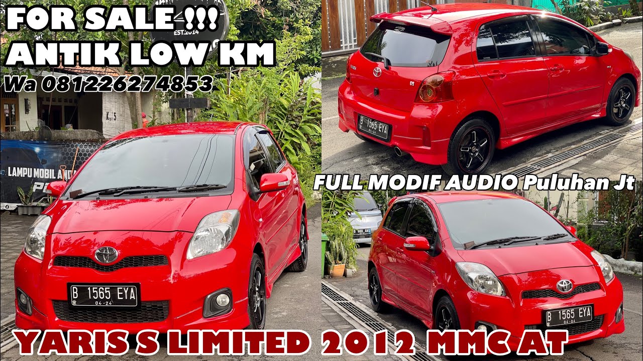 DI JUAL !!! YARIS S LIMITED 2012 AT LOW KM + FULL MODIF AUDIO #jualbelimobilbekas #otomotif #yaris
