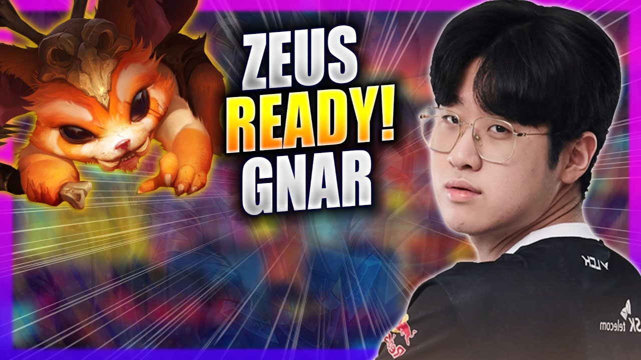 ZEUS IS READY TO PLAY GNAR! - T1 Zeus Plays Gnar TOP vs Renekton! | Season 2023