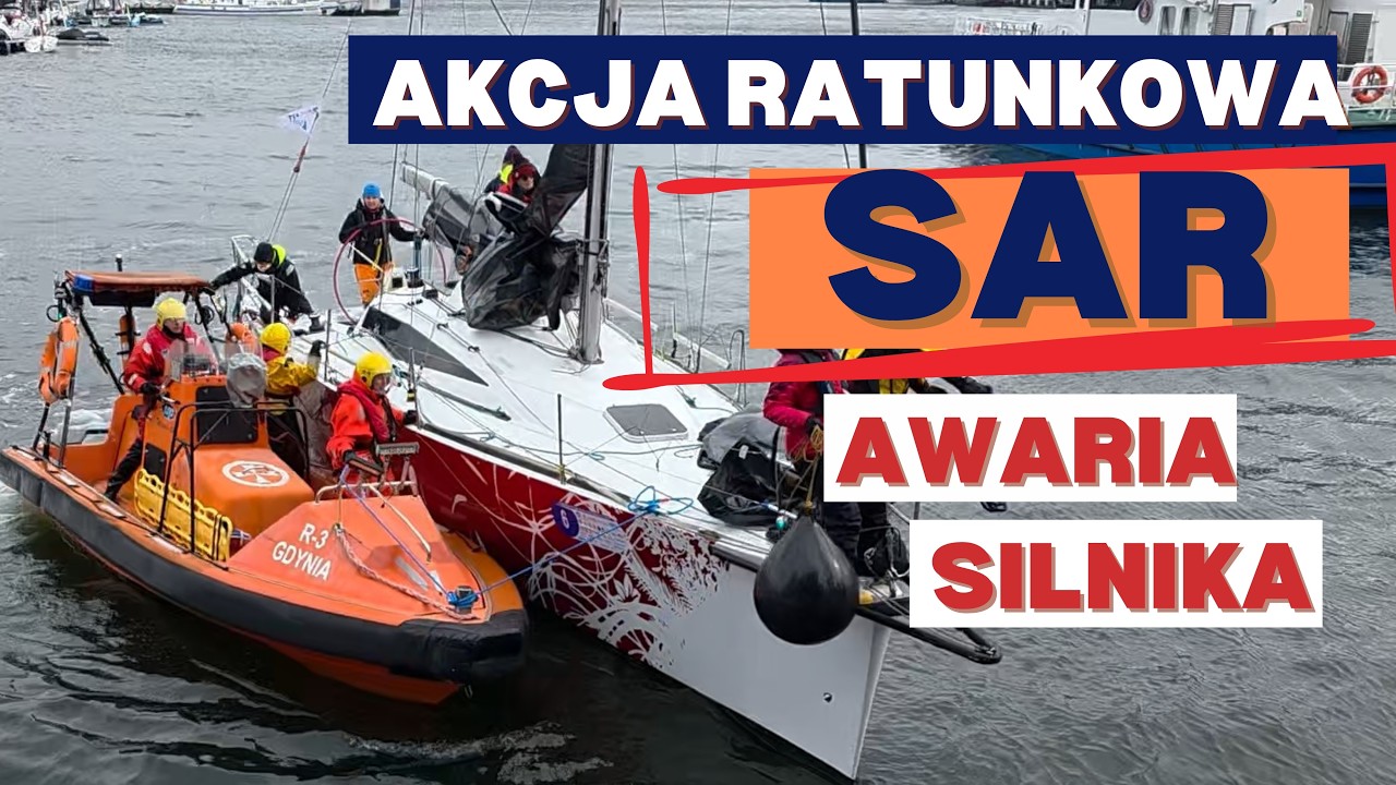 Akcja ratunkowa SAR. Awaria silnika na Zatoce Gdańskiej Marina Yacht Park