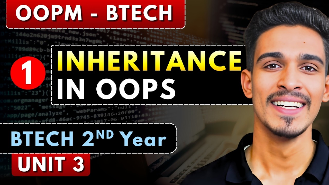 Lec 1 | Inheritance | OOPM | BTech 2nd Year