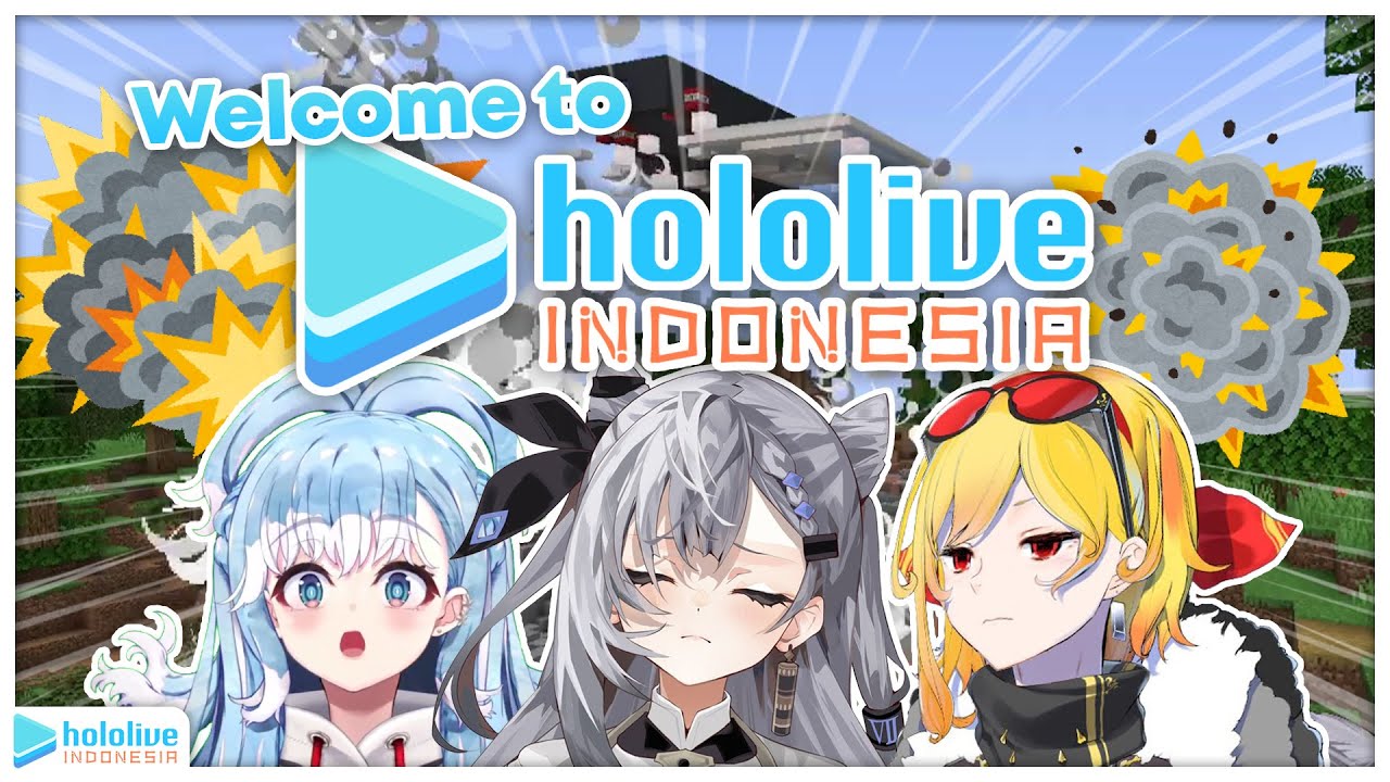 Kobo, Zeta, Kaela, Welcome to hololive Indonesia! - Minecraft Tours #holoID2mpengan