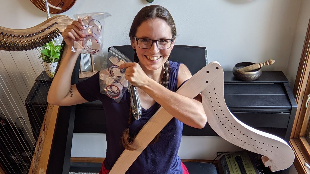 Unboxing the New Double Strung Fireside Harp Kit | Cardboard Harp from Backyard Music