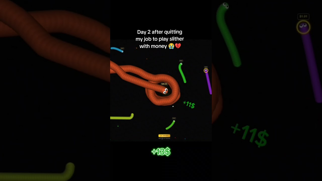 RICH OF SLITHER WITH MONEY🤑 #money #slitherio #games #viral #shorts