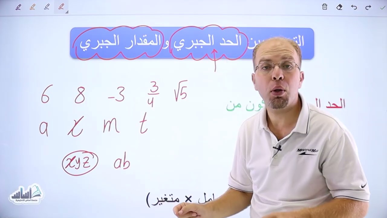 📙 الصف السابع - الدرس الثالث: الحدود و المقادير الجبرية ✏️ مع أ.سلام العامر