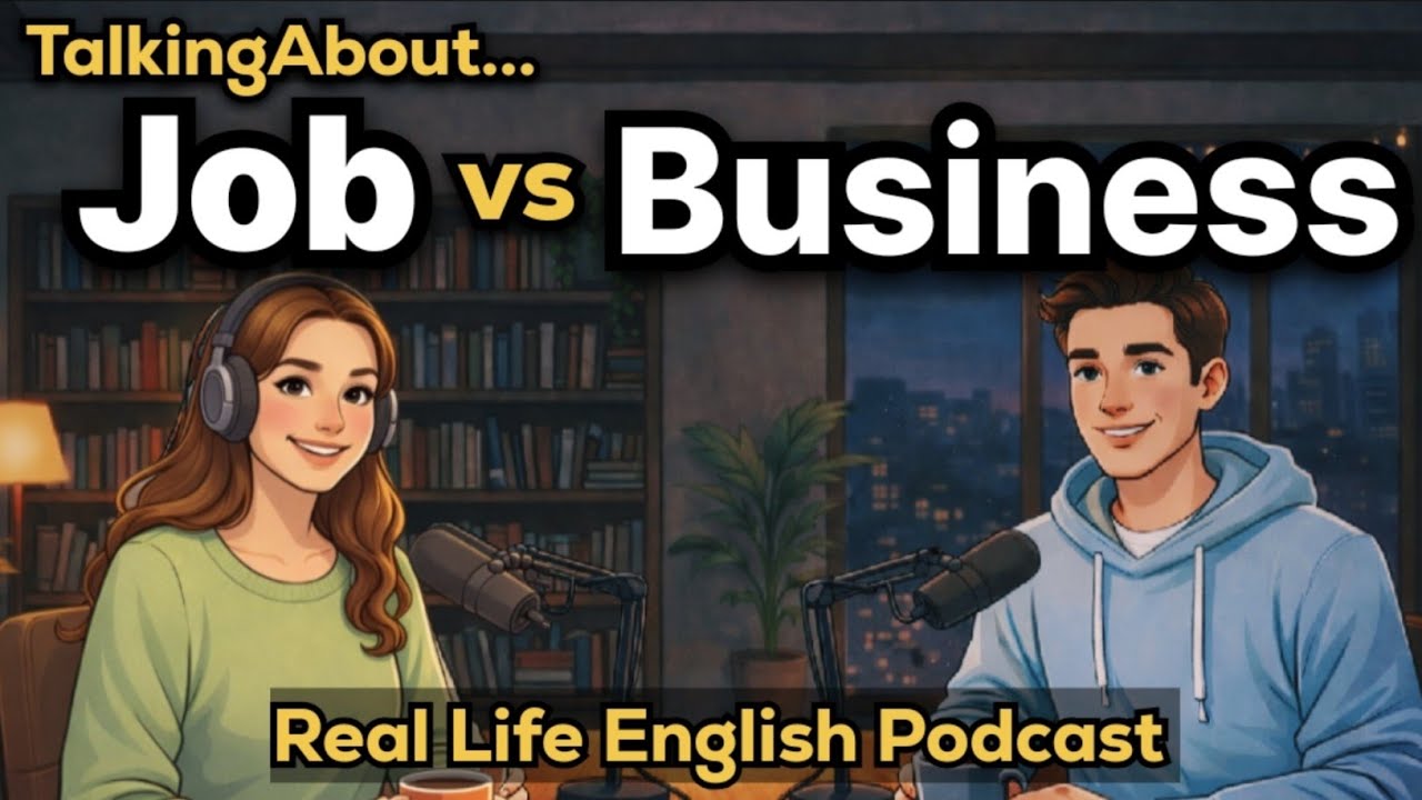Talking About Jobs vs Business | Real Life English Conversation | Podcast for Beginners