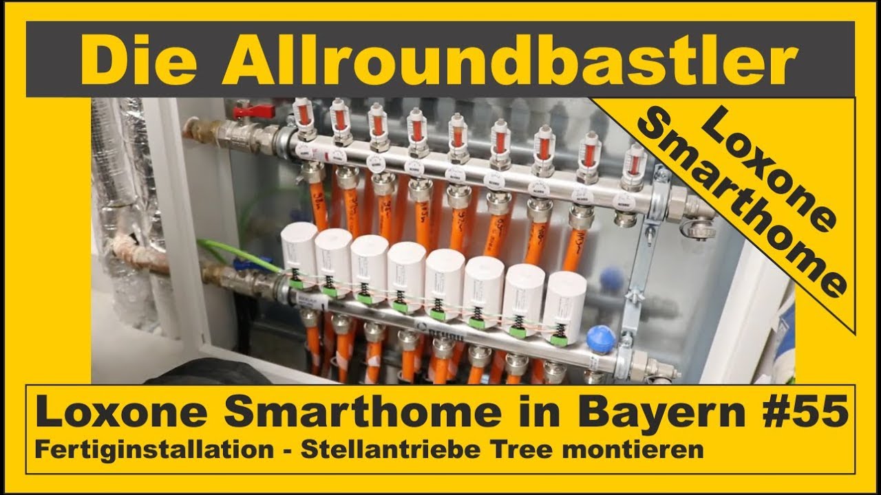 Loxone Smarthome - Fertiginstallation in Bayern #55 - Stellantriebe Tree Fußbodenheizung montieren