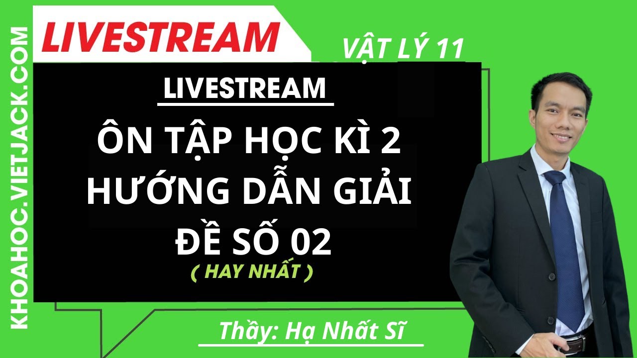 ÔN TẬP HỌC KÌ 2 - HƯỚNG DẪN GIẢI ĐỀ SỐ 02 - Vật lý 11 - Thầy Hạ Nhất Sĩ ( DỄ HIỂU NHẤT )