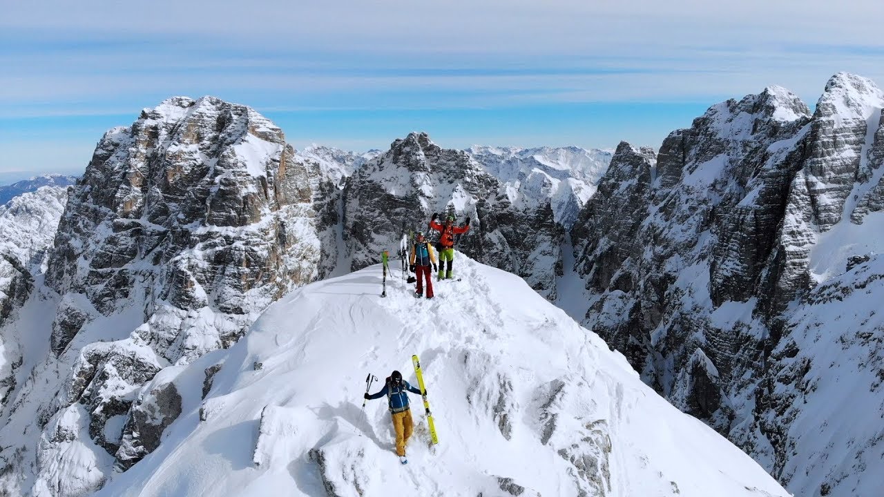 Skitour zum Cima di Terrarossa durch die Canalone Huda Paliza